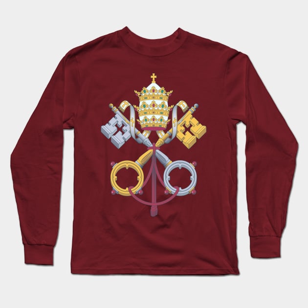 Vatican Coat-of-arms Long Sleeve T-Shirt by Leo Carneiro